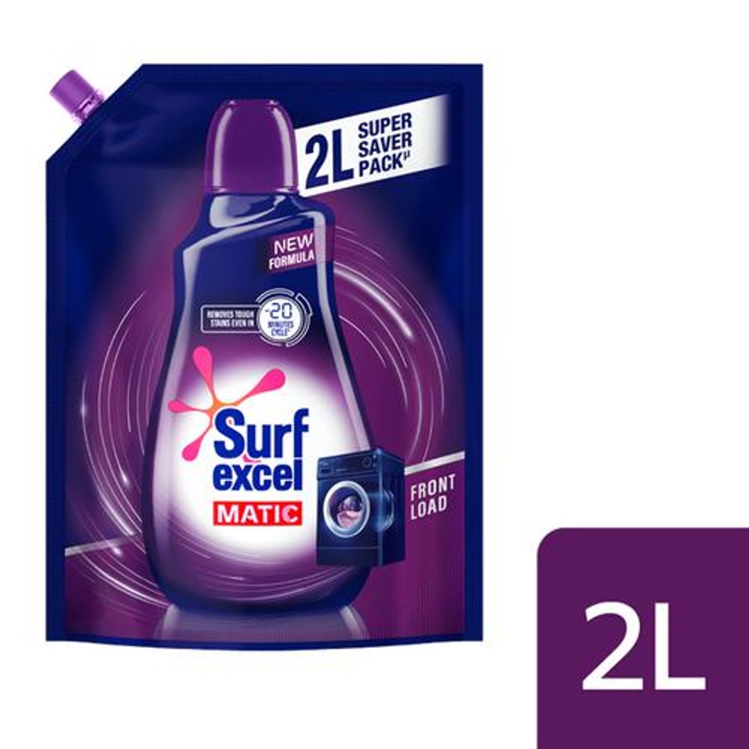 Surf Excel Detergent - Liquid, Matic, Front Load, 2 L Pouch