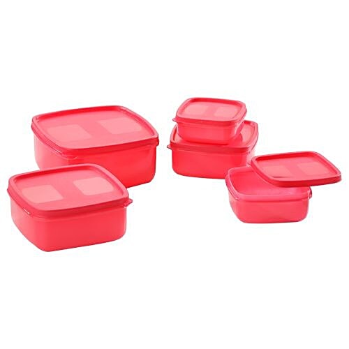 Buy Mastercook Storage Container Pink, Plastic, Plain, Square Online