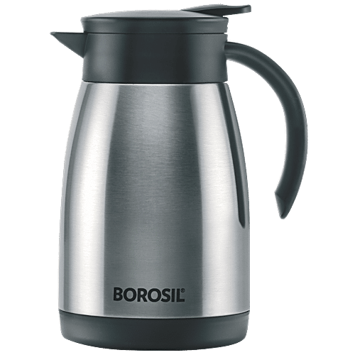 Buy Borosil Stainless Steel Teapot Vacuum Insulated, Silver