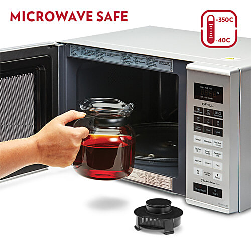 Borosil Carafe With Strainer In Lid - IH11KF12212, 1.2 L Oven, Microwave & Dishwasher Safe