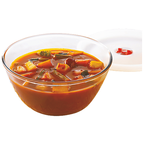 Borosil Borosilicate Glass Mixing Bowl With Lid - Oven & Microwave Safe, 500 ml  