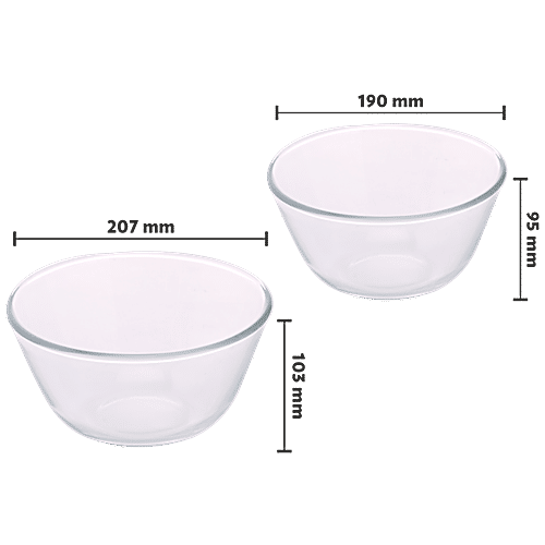 Buy Borosil Glass Mixing Bowl Oven & Microwave Safe, IH22MB16317