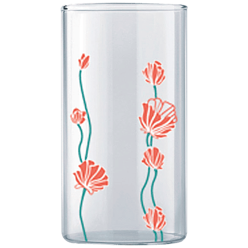 Borosil Bud Glass - Transparent, BVVREBDM295, 295 ml (Set of 6) Dishwasher & Microwave Safe