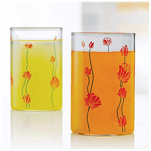 Borosil Bud Glass - Transparent, BVVREBDM295, 295 ml (Set of 6) Dishwasher & Microwave Safe