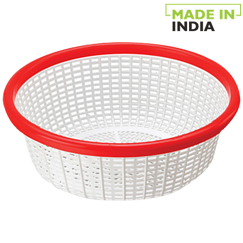 Ratan Fruit & Vegetable Colander/Basket/Strainer - Small, Red, Deluxe, 13220DB, 1.95 L  BPA Free