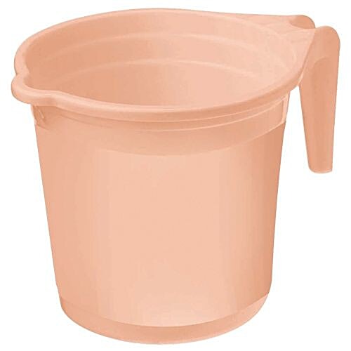 Ratan Plastic Mug With Handle - Peach, Nova, 15200PCH, 1 L  