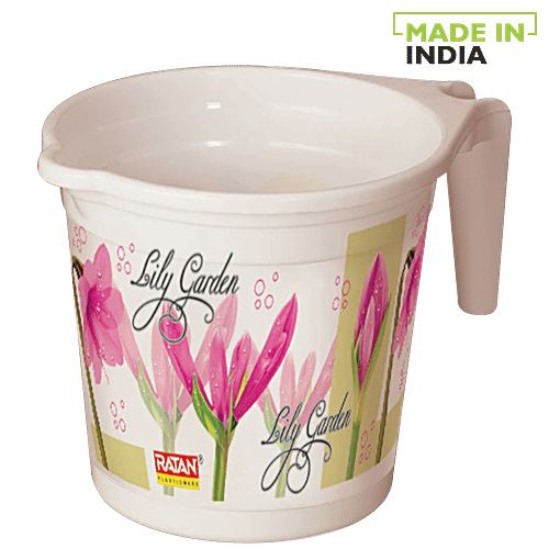 Ratan Plastic Mug With Handle - Lily Pink, Nova, 15210P-LP, 1.5 L  