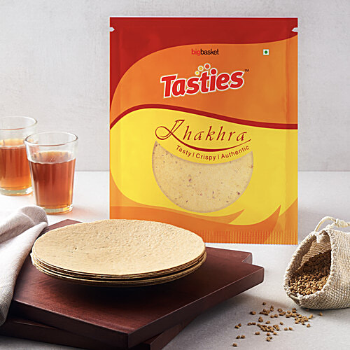 Tasties Methi Khakhra - Whole Wheat, 180 g Snacks