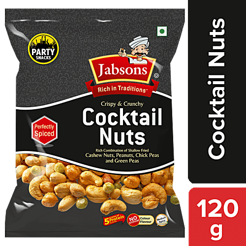 JABSONS Namkeen - Cocktail Nuts, 120 g  Zero Trans Fat & Zero Cholesterol