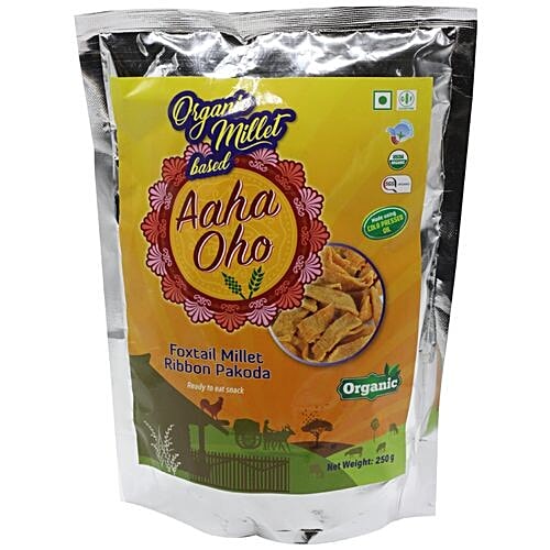 Aaha Oho Organic Snack - Foxtail Millet Ribbon Pakoda, 250 g  