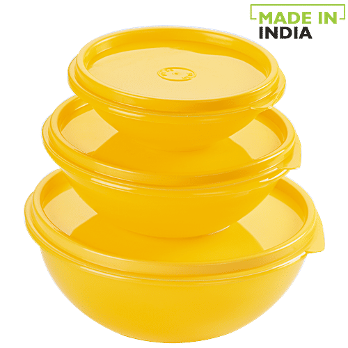 Buy Mastercook Storage Container with Lid Yellow, Plastic, Plain