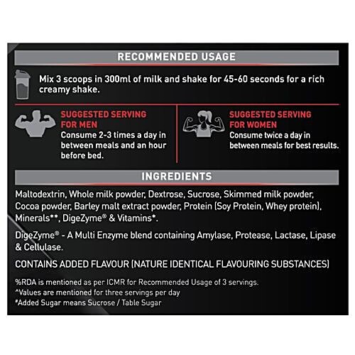 MuscleBlaze Health Supplement - Weight Gainer, Chocolate, 500 g  