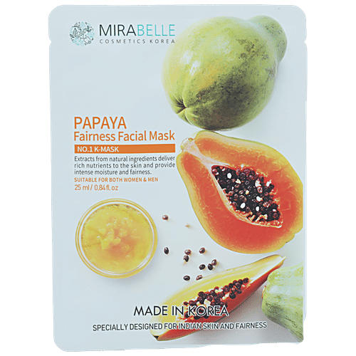Mirabelle Korea - Papaya, Fairness Facial Mask, 1 pc