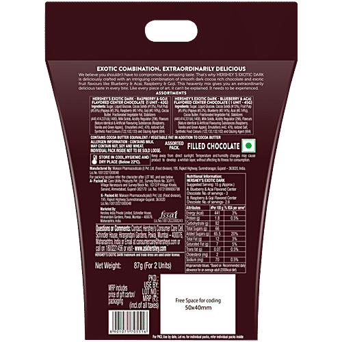 Hershey's Festive Moments Exotic Dark Chocolate Gift Pack, 87 g Perfect for Gifting on Special Occasions, Premium Chocolate Collection