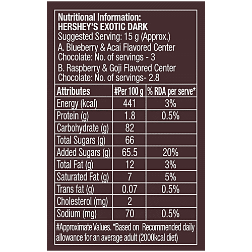Hershey's Festive Moments Exotic Dark Chocolate Gift Pack, 87 g Perfect for Gifting on Special Occasions, Premium Chocolate Collection