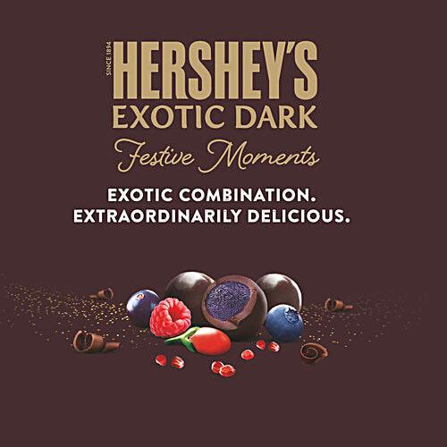Hershey's Festive Moments Exotic Dark Chocolate Gift Pack, 87 g Perfect for Gifting on Special Occasions, Premium Chocolate Collection