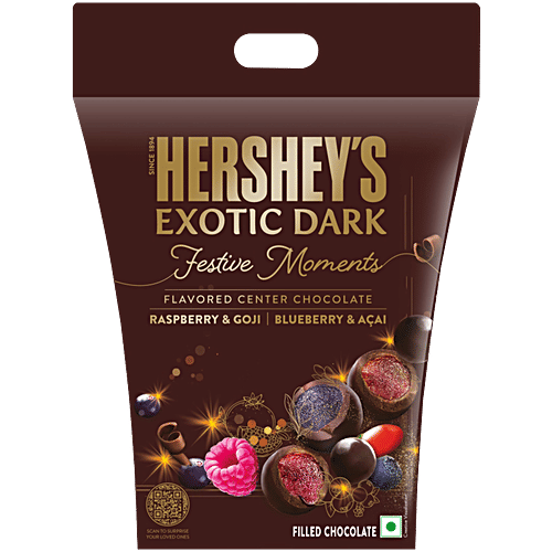 Hershey's Festive Moments Exotic Dark Chocolate Gift Pack, 87 g Perfect for Gifting on Special Occasions, Premium Chocolate Collection