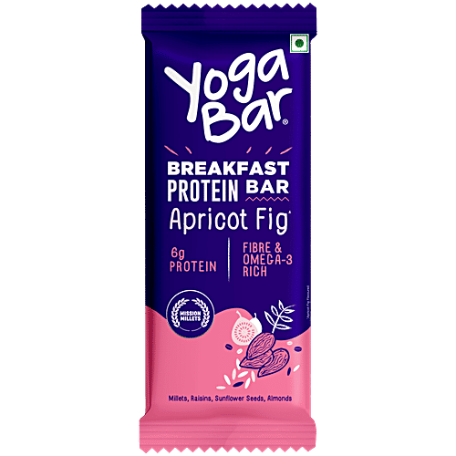Yoga Bar Apricot Fig Protein Bar, 50 g  Fibre & Protein Rich