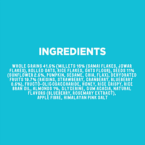 Yoga Bar Blueberry Pie Breakfast Protein Bar, 45 g Fibre & Protein Rich, Omega-3