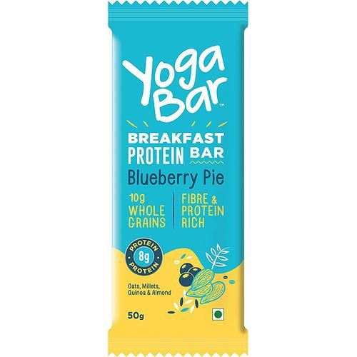 Yoga Bar Breakfast Protein Bar - Blueberry Pie, Healthy Snack, Rich In  Protein & Fibre, 50 g