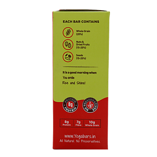 Yoga Bar Breakfast Protein Bars - Apple Cinnamon, Healthy Snack, Rich In Protein & Fibre, 50 g (Pack of 6) Fibre & Protein Rich