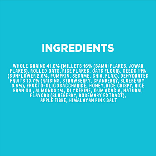 Yoga Bar Breakfast Protein Bars - Blueberry Pie, Healthy Snack, Rich In Protein & Fibre, 270 g (45 g x 6 pcs) Fibre & Protein Rich