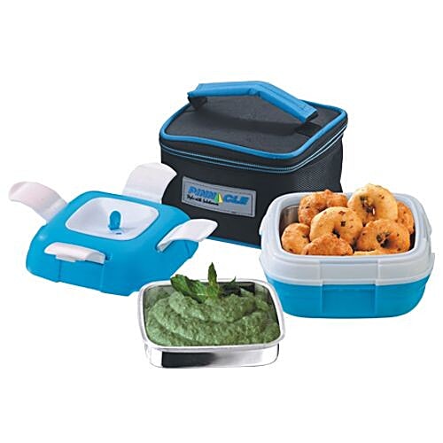 Pinnacle Picnic Kit - Steel Container, Blue, Prime, 2.5 L Pack of 2 