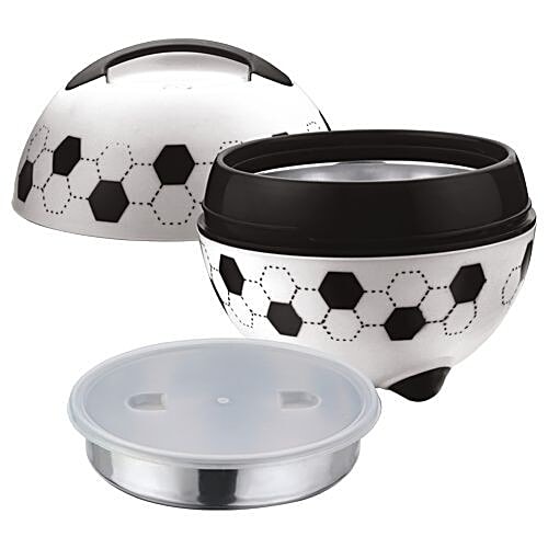 Pinnacle Sunny Casserole/Picnic Kit- White + Steel Container, 1.8 L + 300 ml  