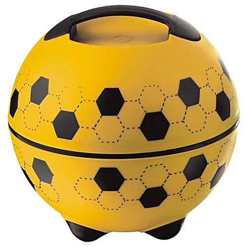 Pinnacle Sunny Casserole For Roti/Chapati & Steel Container - Yellow, Picnic Kit, 2 pcs 2500 ml + 300 ml 
