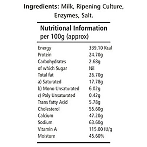 Akshayakalpa Cheddar Cheese - Mild, Plain, Handcrafted Artisan Organic, 200 g Pouch Does not Contain Artificial Preservatives