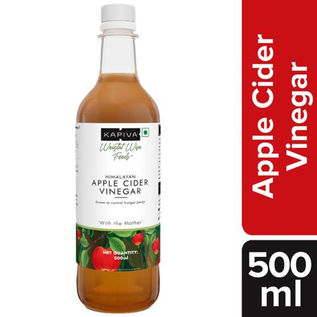 Kapiva Himalayan Apple Cider Vinegar With Mother - Controls Weight & Hunger Pangs, 500 ml 