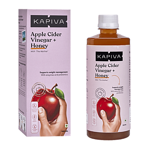 Kapiva Ayurveda Apple Cider Vinegar + Honey, 500 ml  