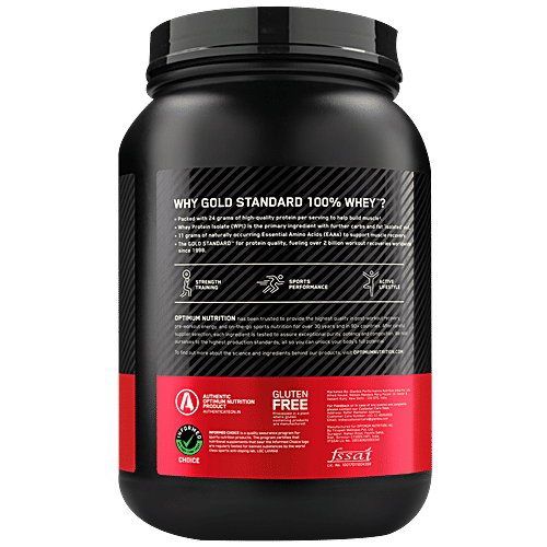 Optimum Nutrition Gold Standard Double Rich Chocolate Whey Protein Powder, 907 g Tub Muscle Recovery