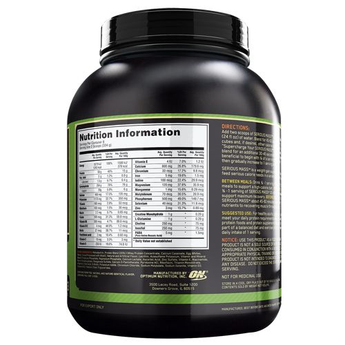 Buy Optimum Nutrition (ON) Serious Mass Weight Gainer ...