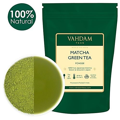 VAHDAM Pure Japanese Matcha Green Tea Powder, 50 g  