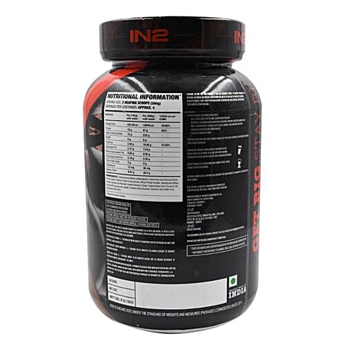 IN2 Mass Gainer - Rich Chocolate, 1.2 kg  Prevention Of Catabolism