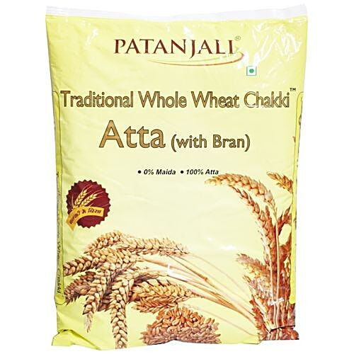 Buy Patanjali Chakki Atta Whole Wheat, Traditional, With Bran Online