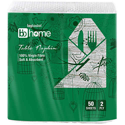 bb home Table Napkin - 2 Ply, Large, 50 Pulls  