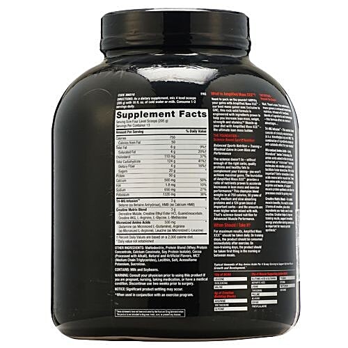 Buy GNC Protein Powder Amplified Mass Gainer, Chocolate Online at