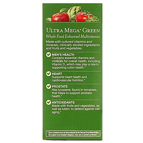 Buy GNC Dietary Supplement Multivitamin, Ultra Mega Green, For Men