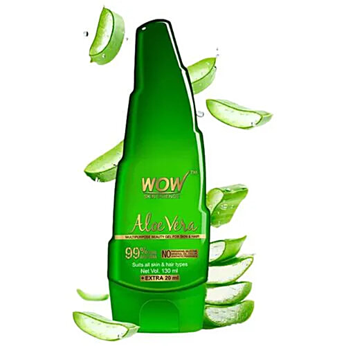 Wow Skin Science Multipurpose Gel - 99% Pure Aloe Vera, For Skin & Hair, No Parabens & Mineral Oil, 150 ml  No Parabens & Mineral Oil