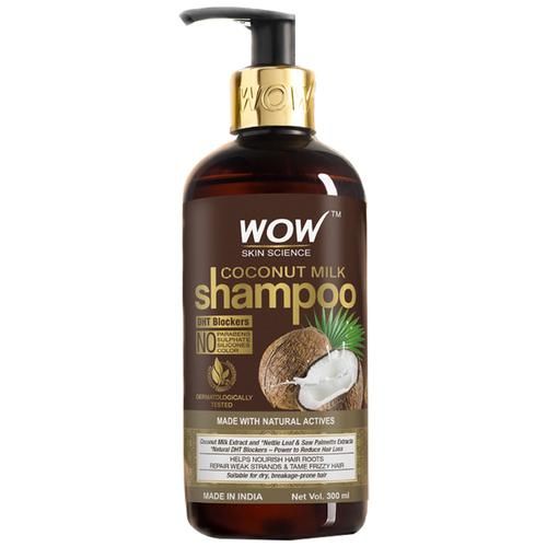 Buy Wow Skin Science Coconut Milk Shampoo - DHT Blockers, No Parabens ...