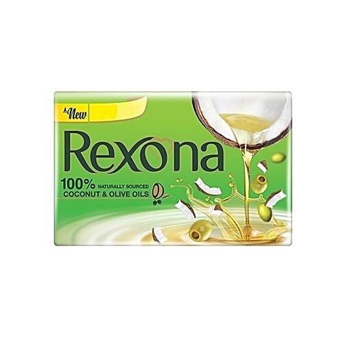 Rexona Coconut & Olive Oil Soap Bar, 100% Naturally Sourced, 100 g  