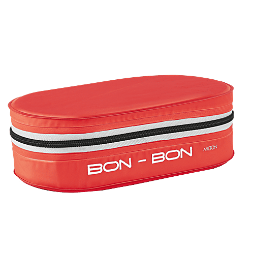 Milton Bon Plastic Lunch/Tiffin Box With Containers & Cover - Red, 4 pcs  