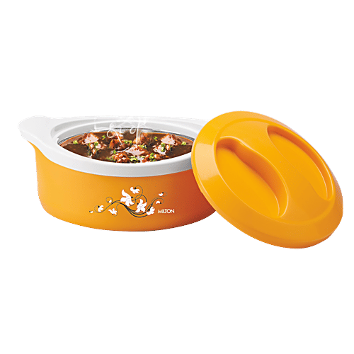 Milton Plastic Insulated Casserole For Roti/Chapati - Yellow, Marvel, 1.5 L  