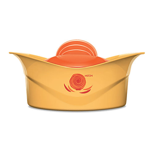 Milton Plastic Insulated Casserole For Rot/Chapati - Yellow, Regalia, 1.5 L  