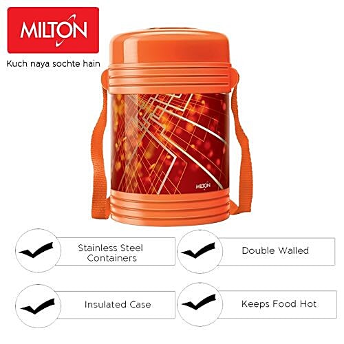 Buy Milton Tiffin Set With 4 Containers, Thermosteel, Insulated