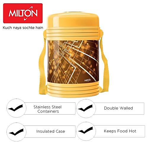 Buy Milton Tiffin Set With 4 Containers, Thermosteel, Insulated