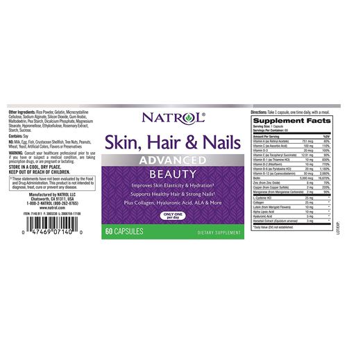 Buy Natrol Capsules - Skin, Hair & Nails Online at Best Price of Rs 1199 -  bigbasket