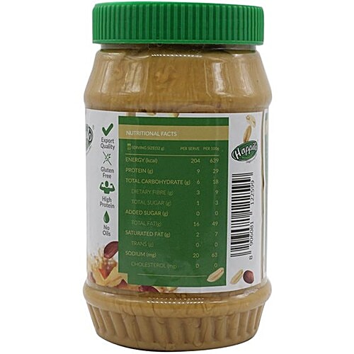 Happilo Peanut Butter - Crunchy, All Natural, 1 kg Jar